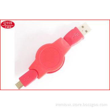 Red 5 pin to usb 2.0 Retractable Charging Cable 80cm For Sa